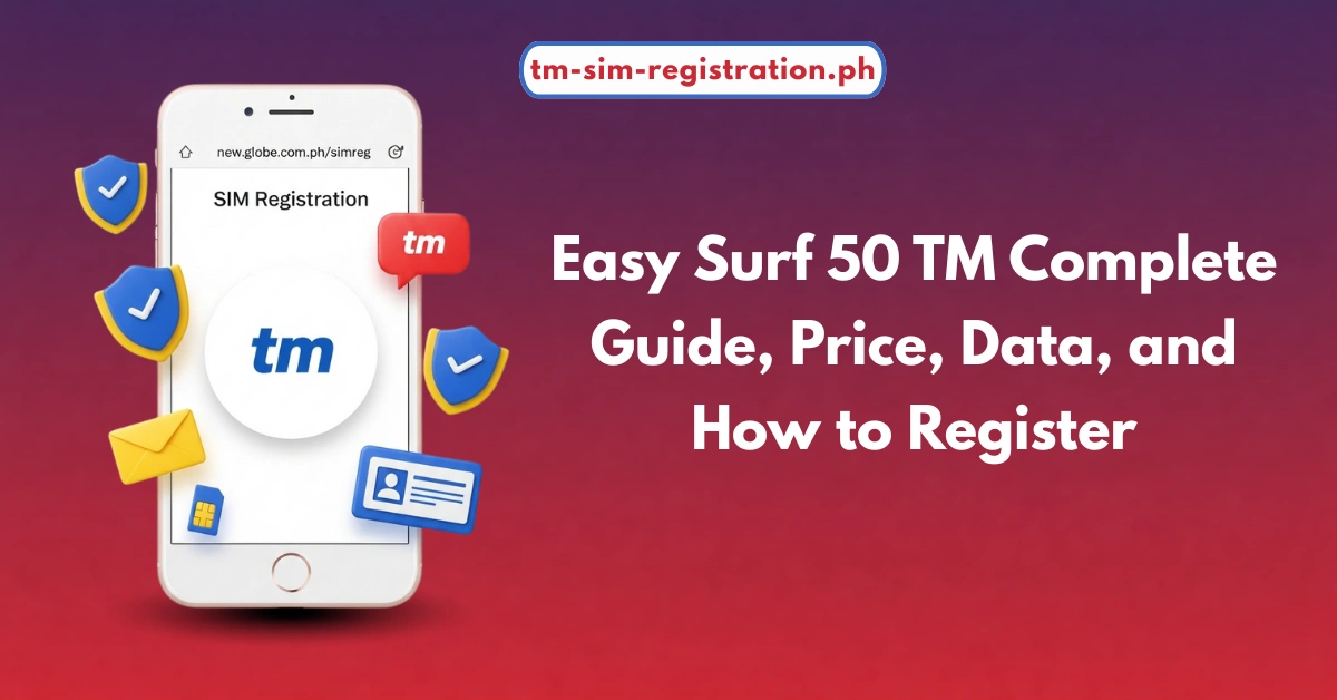 Easy Surf 50 TM: Get 3 Days Of Data & Texts For Only ₱50