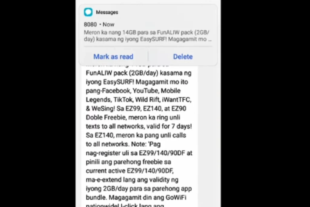 receive a message from 8080